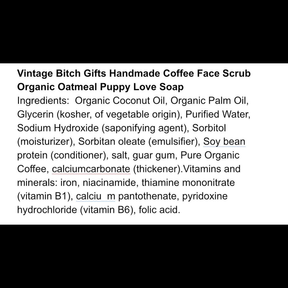VintageBitch Gifts Handmade Organic Coffee Puppy Love Face Scrub (PRICE FIRM) - Picture 13 of 13